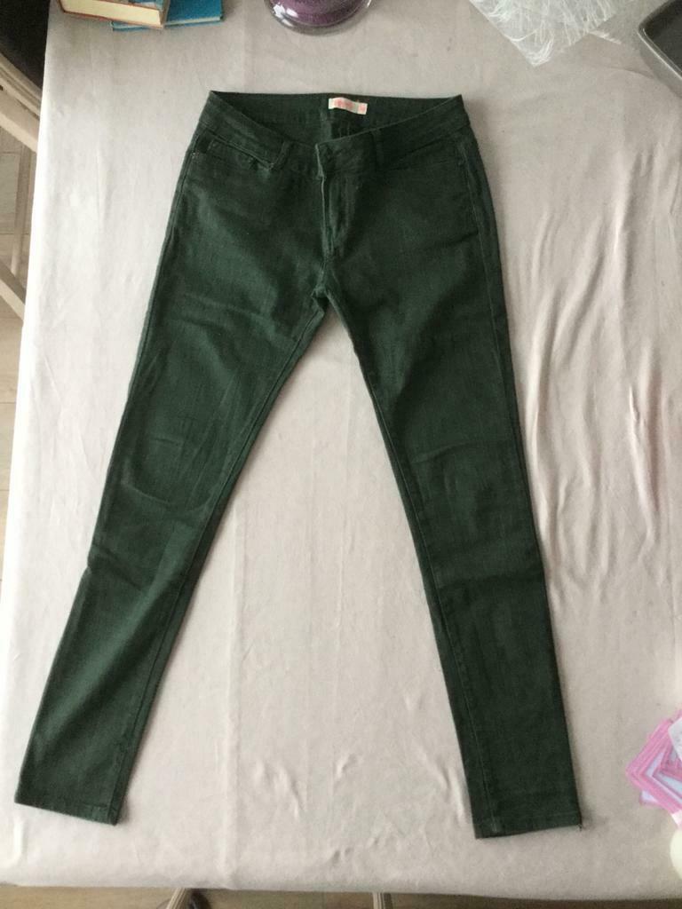 Khaki jeansbroek - Maat 38 - appel’s, Maat 38/40 (M), Appel's, Ophalen of Verzenden, Zo goed als nieuw