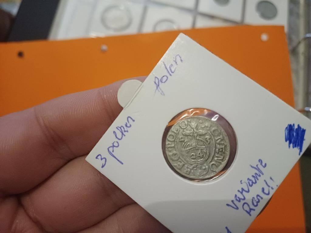 3 polker 1621 polen zilver, Ophalen of Verzenden