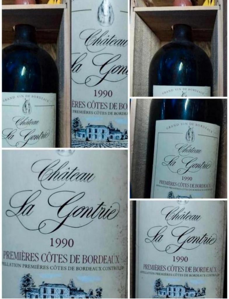 Mon 🥸 JÉROBOAM 5L🍷🇨🇵 1990 CHÂTEAU La Gontrie 1ères Côtes, Ophalen, Frankrijk, Zo goed als nieuw, Rode wijn