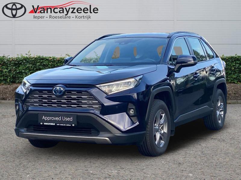 Toyota RAV-4 Dynamic Plus 4X4+afn. trekhaak+cam+gps+sens V+A, Blauw, 5 deurs, Hybride Elektrisch/Benzine, Rav4
