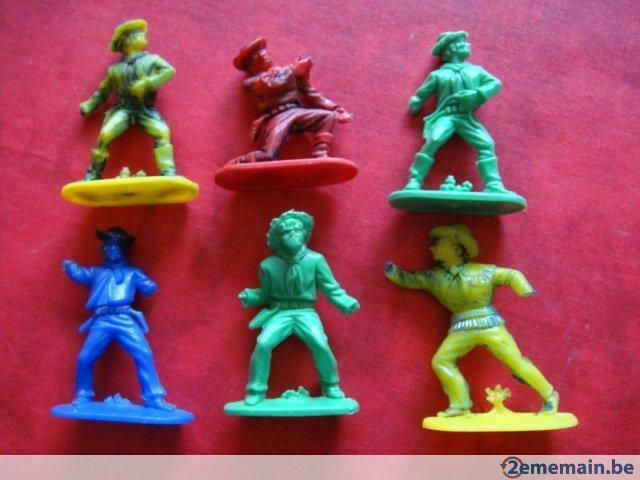 Lot 6 pièces. Soldats . Cow-boys. W Germany. "Vintage"., Enlèvement ou Envoi, Utilisé