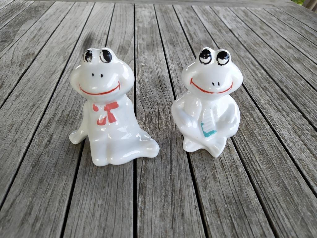 Couple de grenouille en céramique - H 10 cm, Antiquités & Art, Enlèvement ou Envoi