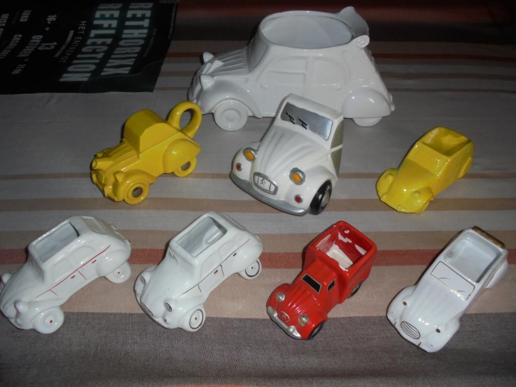 citroen 2cv keramiek bloempot asbak theekan wc rolhouder, Ophalen of Verzenden