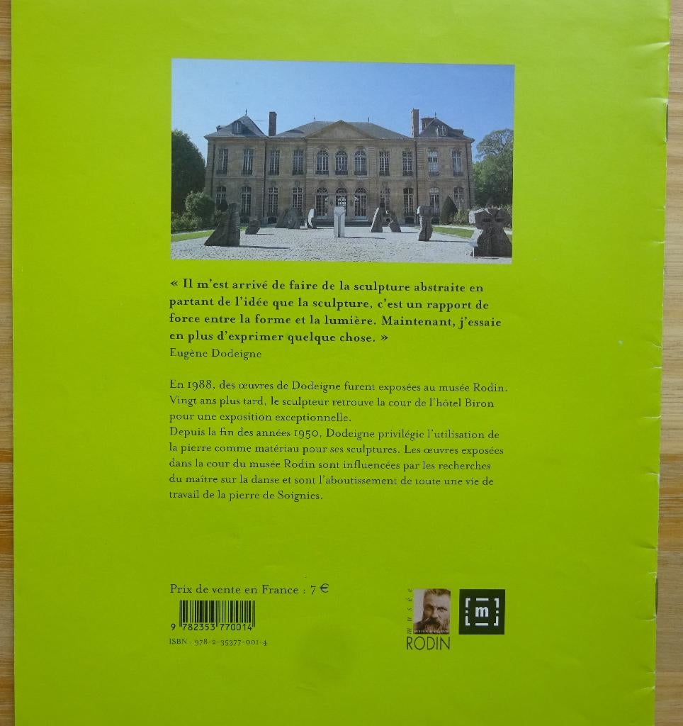 Dodeigne, Sculptures, au Musée Rodin 2007 signed, Ophalen of Verzenden, Gelezen, Beeldhouwkunst