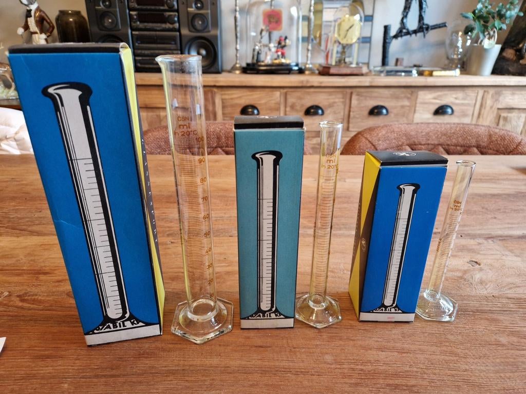 Lot van 3x vintage simax maat cylinder Stabil, Antiek en Kunst, Ophalen of Verzenden