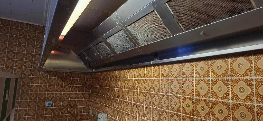 horeca dampkap in Inox 5m breed + motor, Zakelijke goederen, Ophalen, Gebruikt, Overige typen