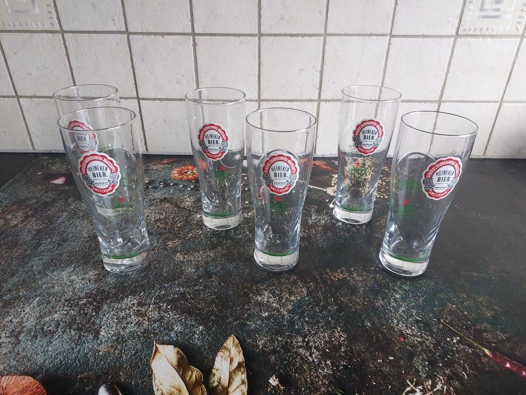 Heineken bierglazen, Ophalen of Verzenden, Zo goed als nieuw, Glas of Glazen, Heineken