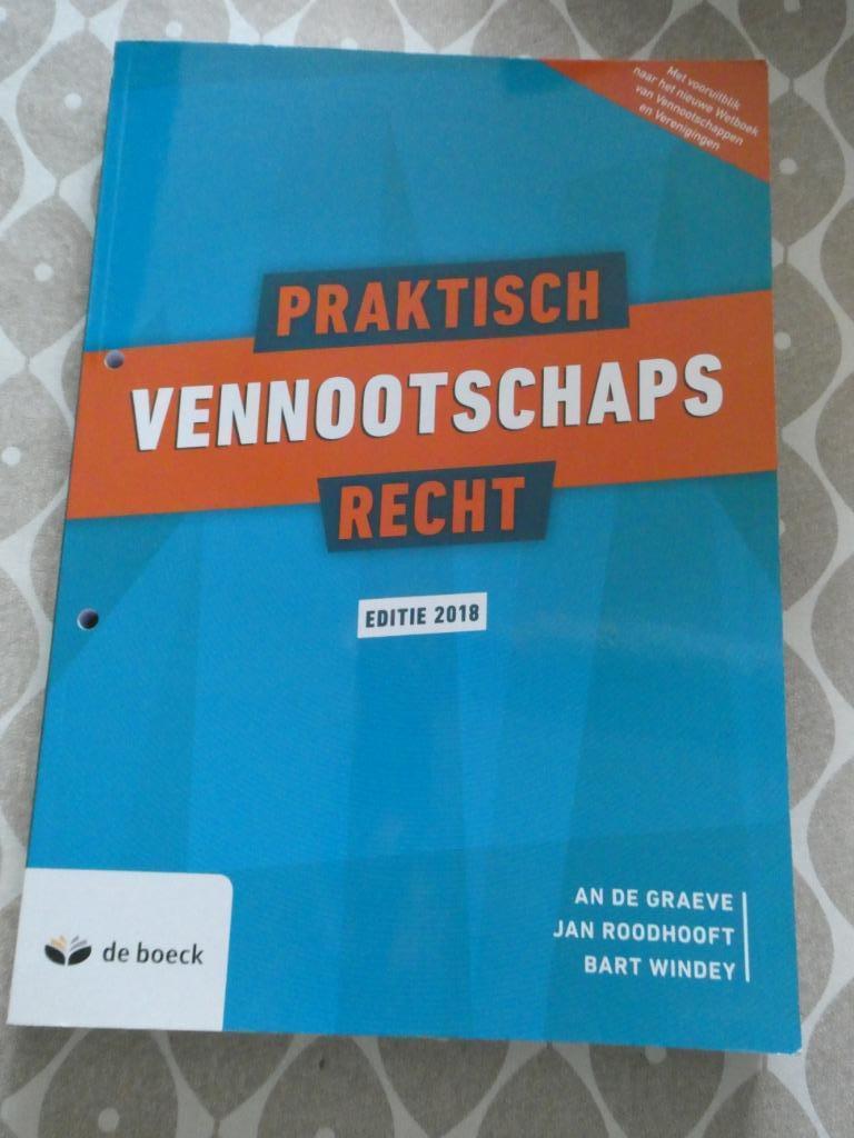 Boek Praktisch vennootschapsrecht editie 2018, Boeken, Ophalen, Nieuw