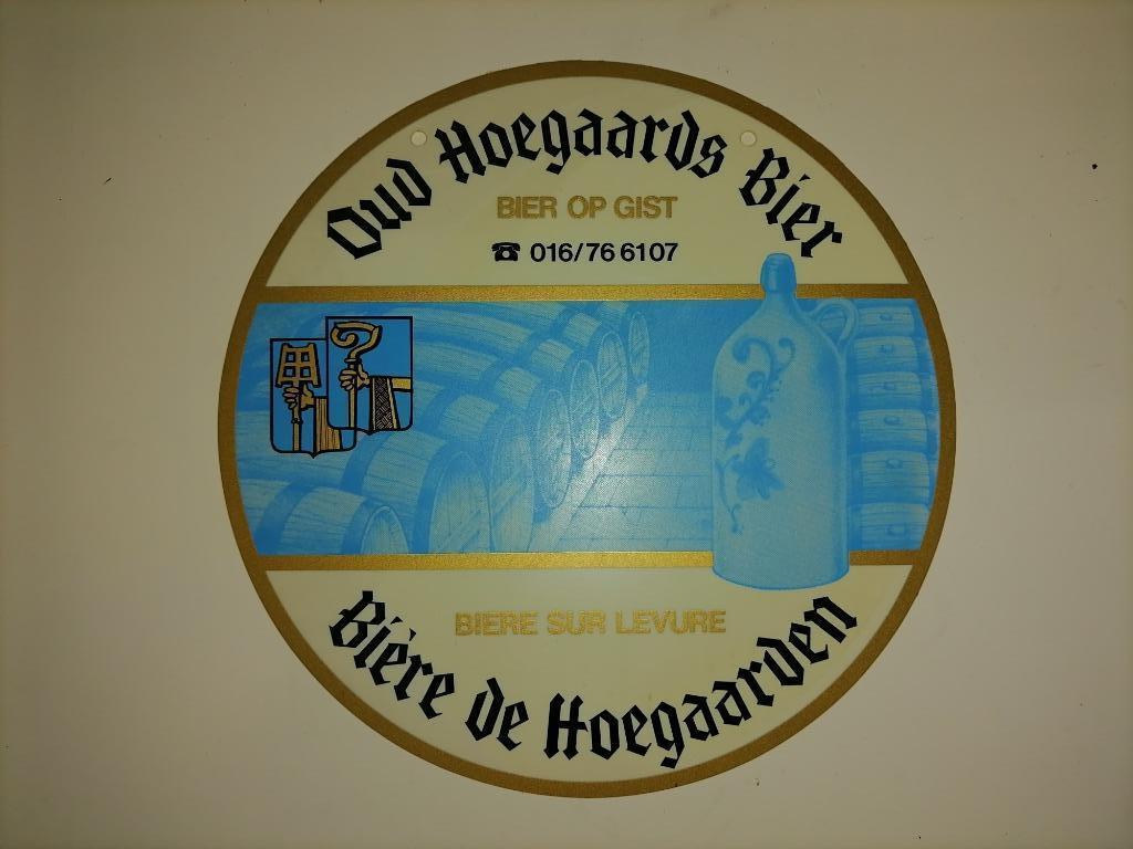 reclamebord Oud Hoegaards Bier, Ophalen of Verzenden, Gebruikt, Reclamebord, Plaat of Schild, Overige merken