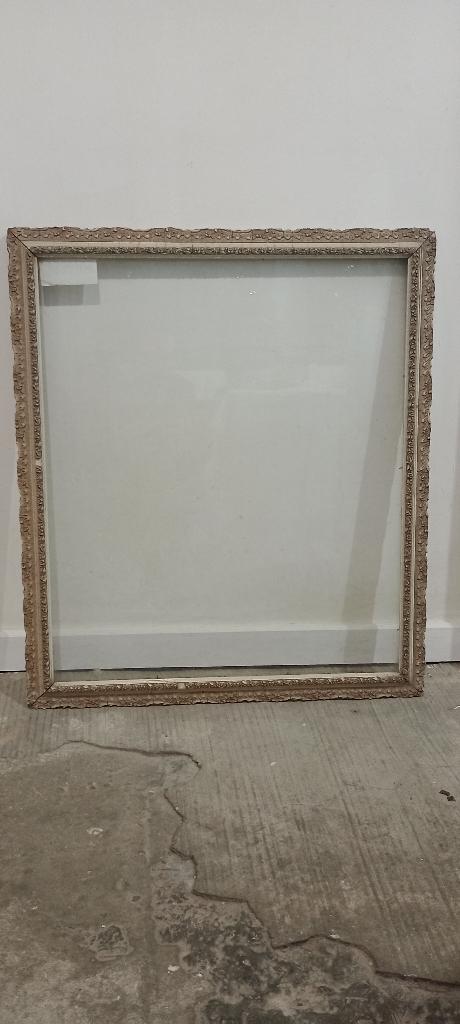 Oud geglazuurd leeg frame,met rococo-patronen,55x64,c20, Ophalen, Gebruikt, Overige materialen