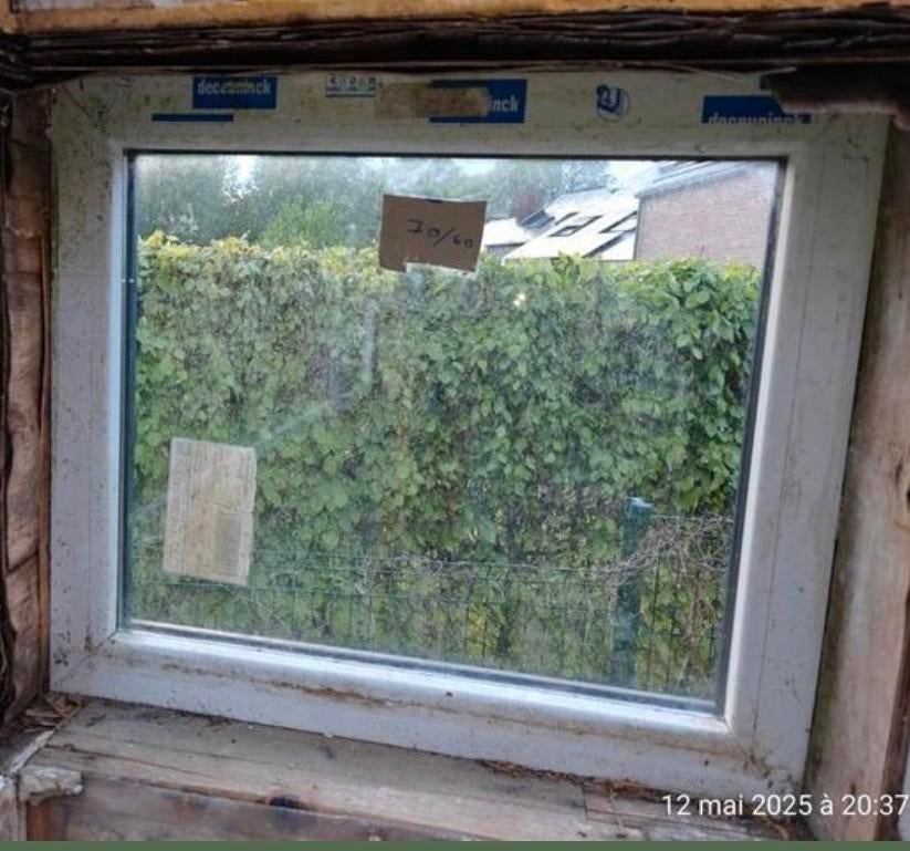 Châssis Fenêtre fixe 70/60 Deceuninck, Châssis de fenêtre, Moins de 75 cm, Comme neuf, Enlèvement