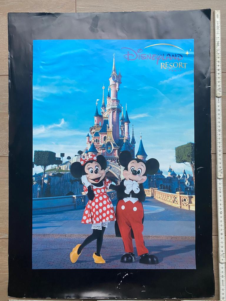 2 Disney affiches Mickey en Minnie- Pluto en Goofy, Ophalen, Deurposter of groter, Rechthoekig Staand, Film en Tv