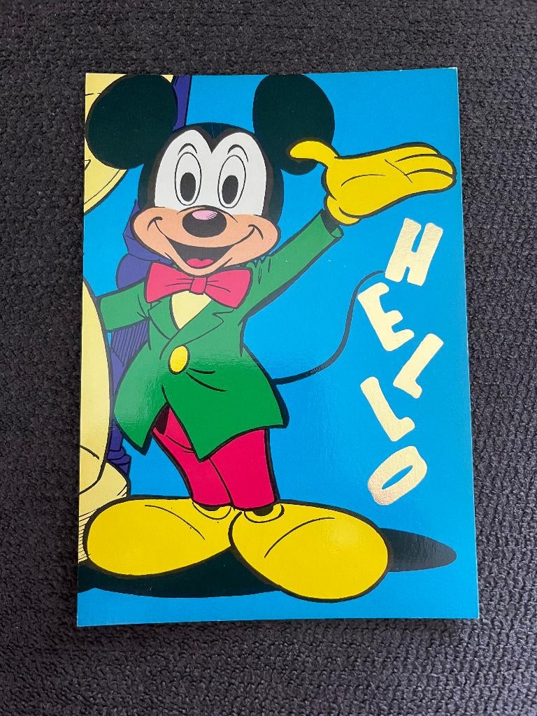 Postkaart Mickey Mouse Hello, Verzenden, Mickey Mouse