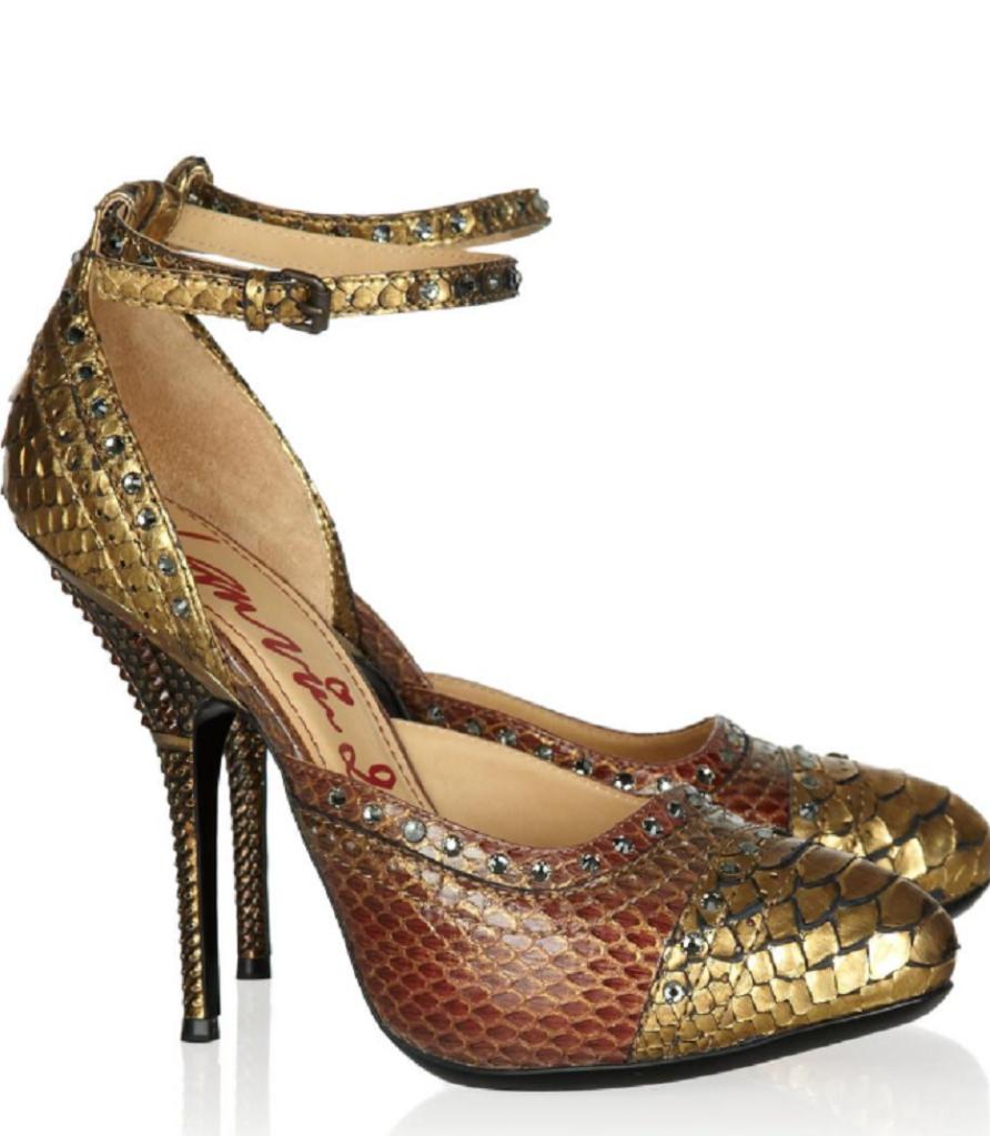 Nieuwe Lanvin pumps in python en kristallen, mt 37, Autres couleurs, Escarpins, Envoi, Neuf