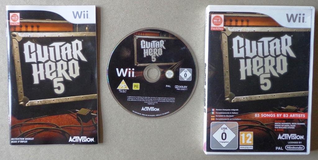 Guitar Hero 5 voor de Nintendo Wii Compleet, Enlèvement ou Envoi, Comme neuf