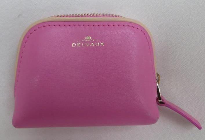 Petit portefeuille rose Delvaux, Autres marques, Cuir, Enlèvement ou Envoi, Rose