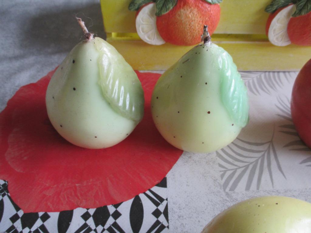 bakje met fruit kaarsen, Enlèvement ou Envoi, Comme neuf, Bougie