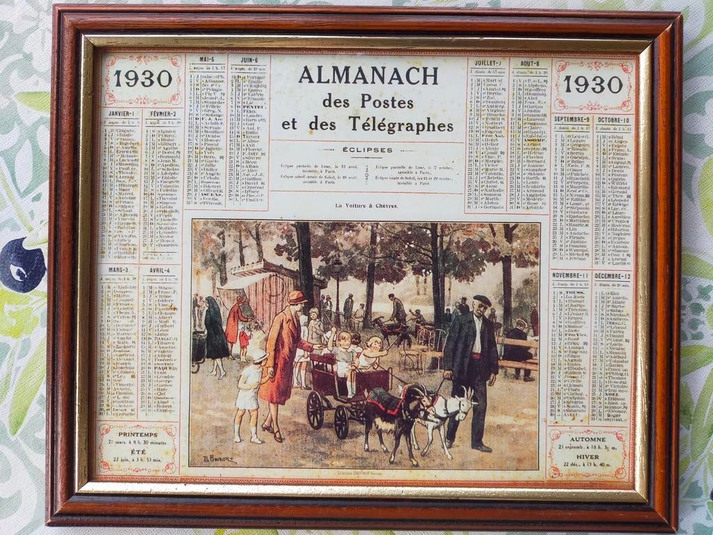 Almanach des postes et des télégraphes 1930 in lijst., Collections, Enlèvement, Comme neuf