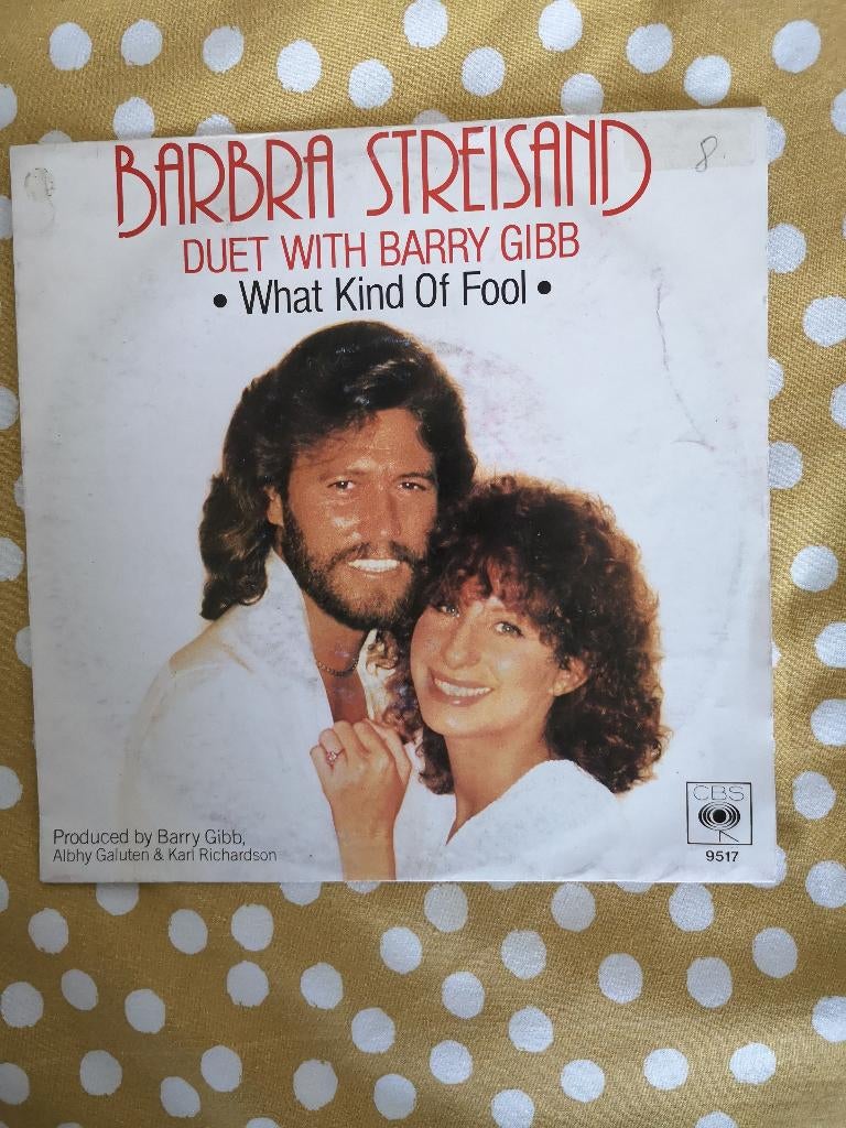 barbra streisand duet with barry gibb what kind of fool, Cd's en Dvd's, Ophalen of Verzenden, Gebruikt, 7 inch, Dance