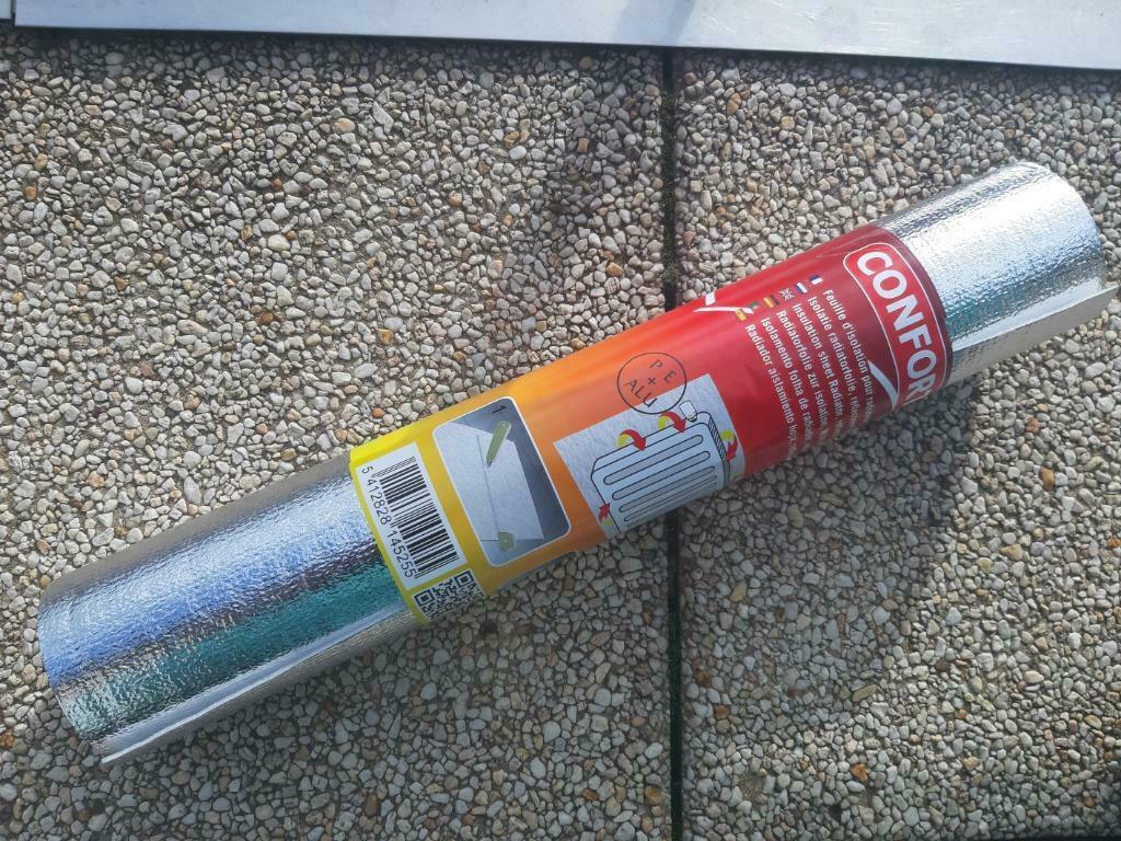 Nieuwe isolatiefolie 250 x 50 cm voor radiator, Doe-het-zelf en Bouw, Ophalen of Verzenden, Nieuw, Overige typen