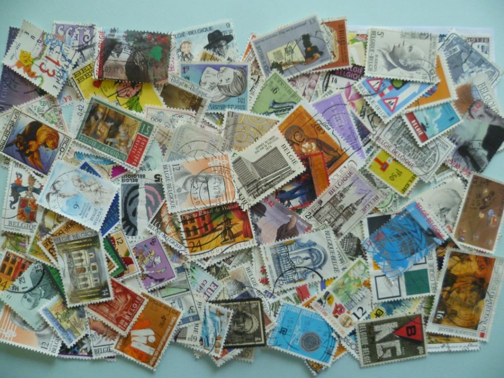 postzegels timbres België Belgique stempel Filatelie 100-den, Collections, Pièces de caddie, Enlèvement ou Envoi