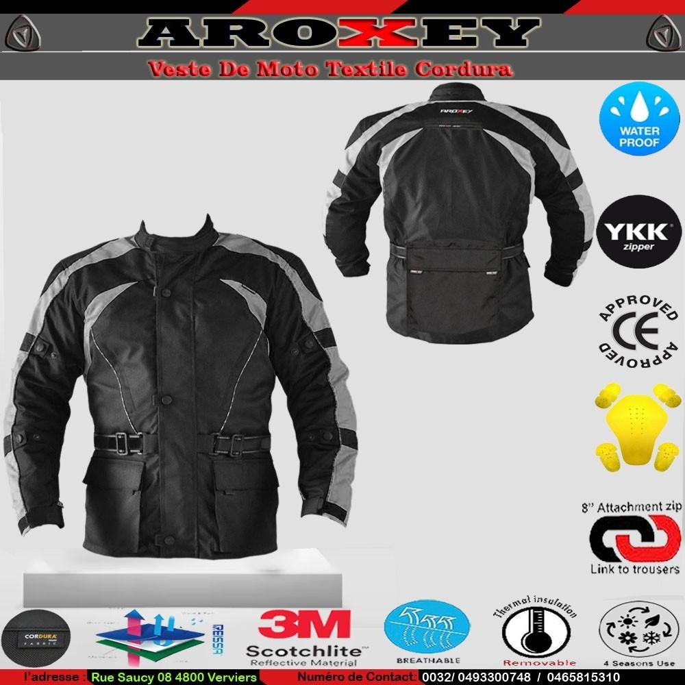 600D cordura textiel motorjas Verwijderbaar pantser CE nieuw, Verzenden, Nieuw met kaartje, Kinderen, Jas | textiel