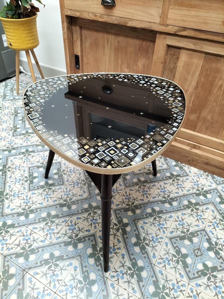 Table basse vintage - table à rein - table d'appoint, Antiquités & Art, Enlèvement