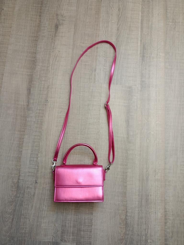Monki minitasje in chroom, Verzenden, Zo goed als nieuw, Roze, Schoudertasje