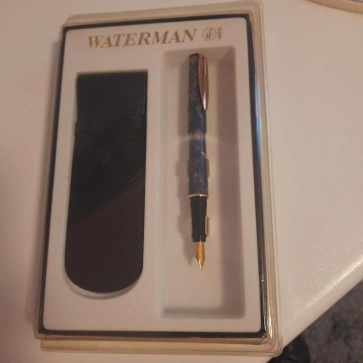 WATERMAN geschenkset VULPEN+LEDER HOESJE*MIB*NEW*, Ophalen, Nieuw, Met doosje, Vulpen