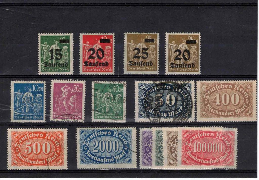 postzegels Duitse rijk varia gestempeld/ scharnier, Ophalen of Verzenden, Duitse Keizerrijk, Gestempeld