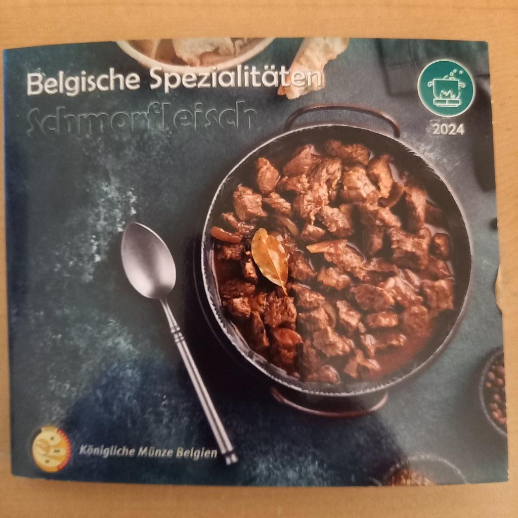MUNTENSET 2024  STOOFVLEES  BELGIE   € 175, Ophalen of Verzenden, Metaal, Setje