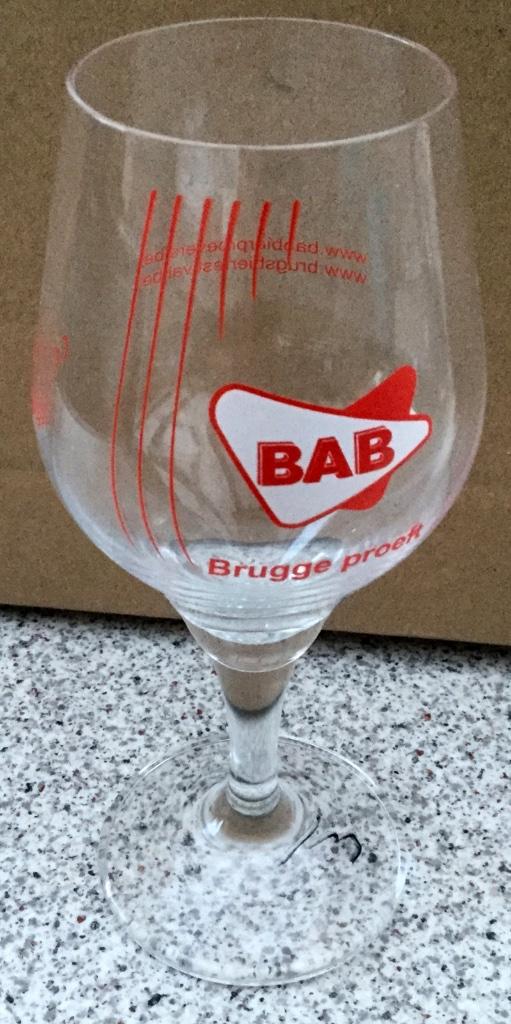 Bier brouwerij glas Bab Aigle belgica Brugge proeft 6 lijnen, Ophalen of Verzenden