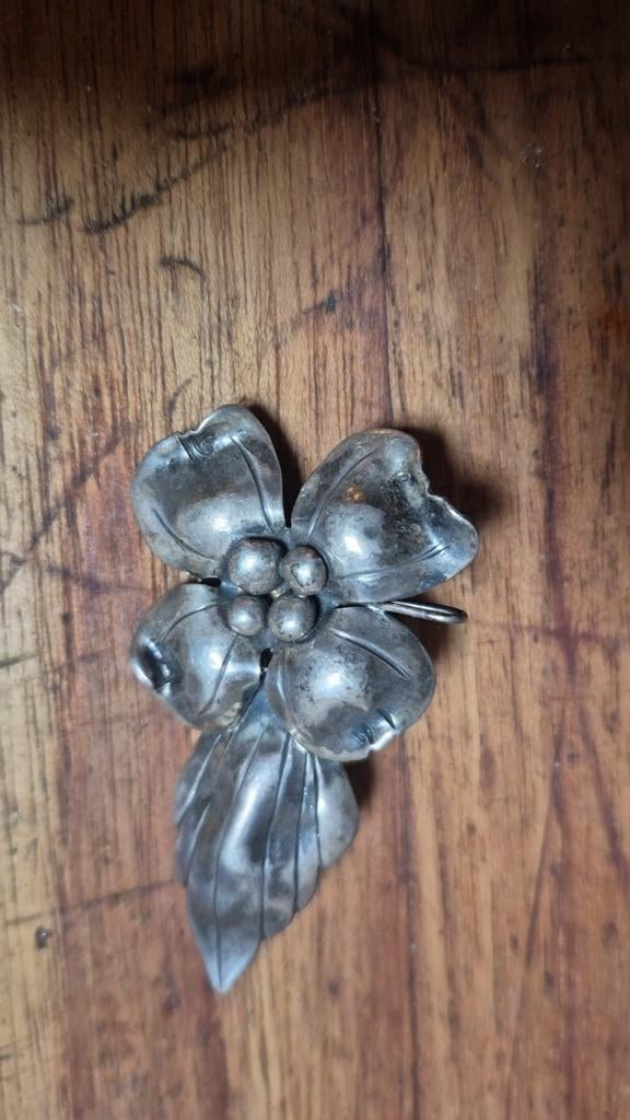 Sterling zilveren broche en hanger, Ophalen, Zo goed als nieuw, Zilver, Zilver