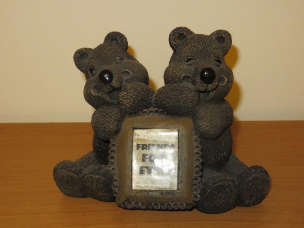 Beeldje met 2 beren: 'Friends For Ever' -- breekbaar, Ophalen of Verzenden, Gebruikt, Dier