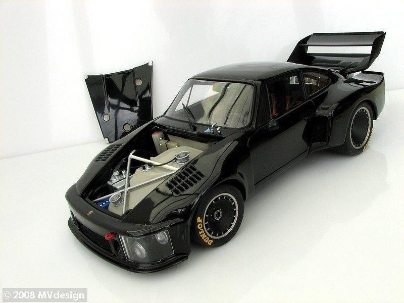 Porsche 935 Turbo zwart 1976 - Exoto 1:18, Hobby en Vrije tijd, Ophalen of Verzenden, Zo goed als nieuw, Auto, Overige merken
