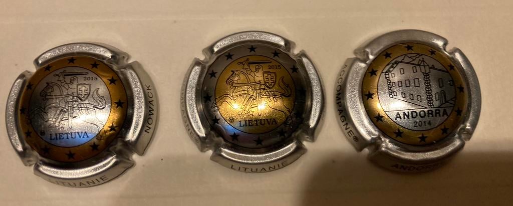 Champagne capsules Nowack Euro munten, Ophalen