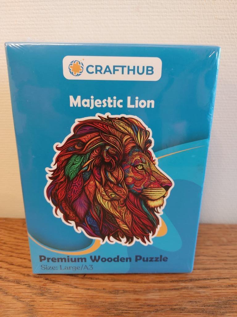 Grote A3 Houten puzzel LEEUW, KAT, HOND, OCEAAN (nieuw), Enlèvement ou Envoi, Neuf, Puzzle