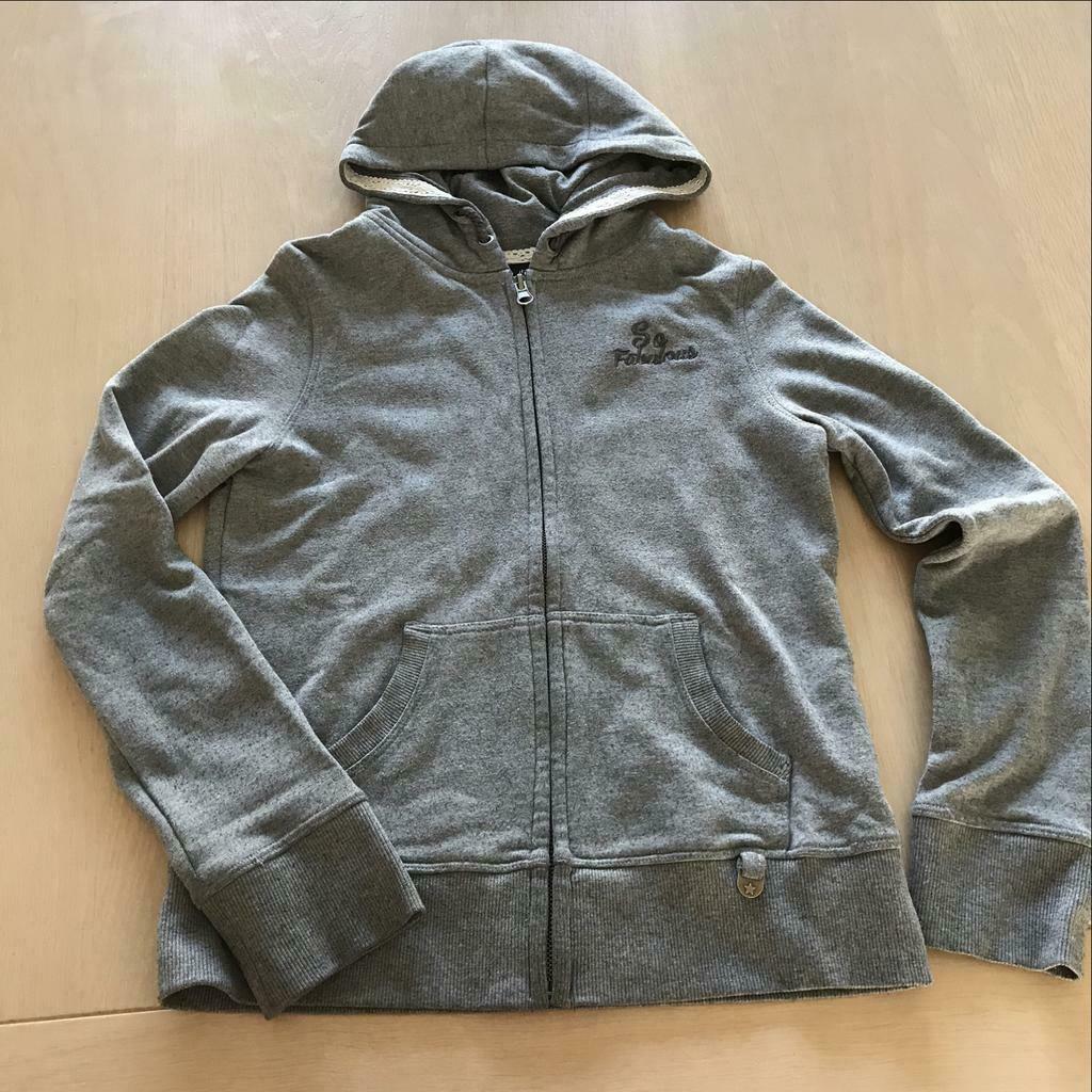 Grijze gilet met rits en kap ‘So fabulous’ - JBC - 158/164 -, Ophalen of Verzenden