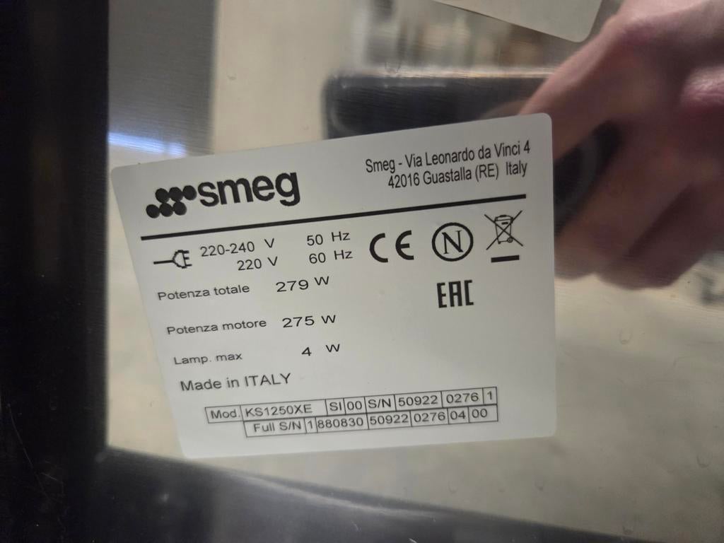 Hotte Smeg 120cm, Moteur, Hotte murale, Comme neuf, Enlèvement
