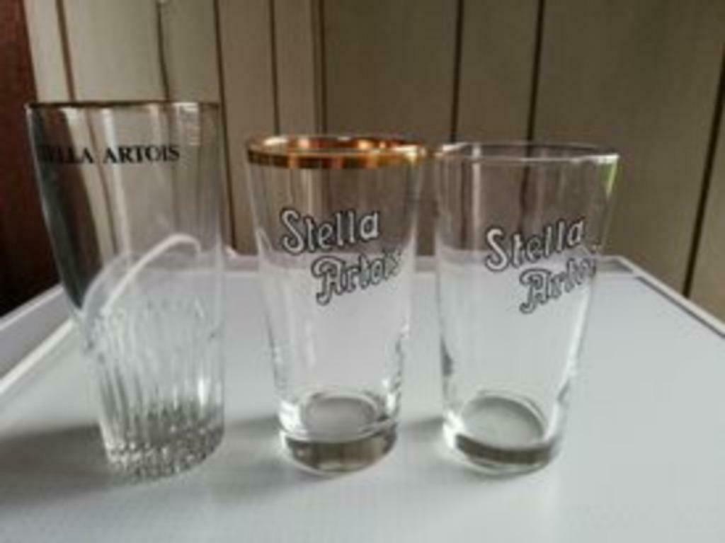 Stella Artois oude glazen, Verzamelen, Ophalen of Verzenden, Zo goed als nieuw, Glas of Glazen, Stella Artois