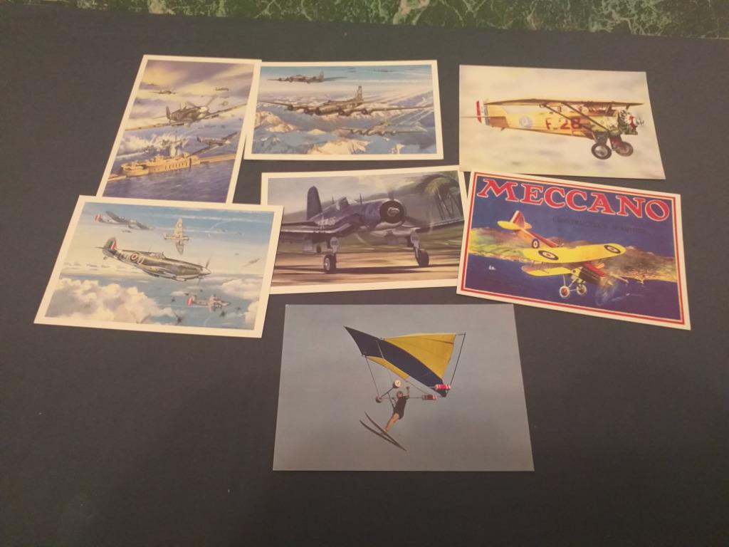 Avions ,lot de 7 carte neuves, Envoi, 1980 à nos jours, Non affranchie, Autres thèmes