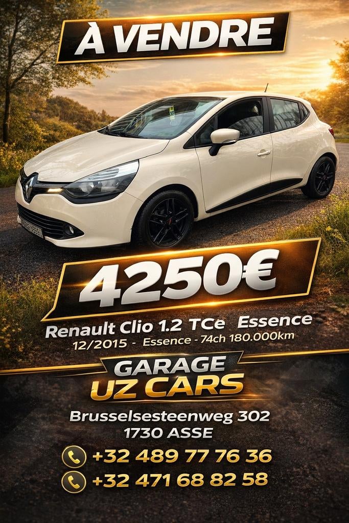 Renault clio 1.2tce 12/2015, Autos, Achat, Euro 6, Entreprise, Boîte manuelle