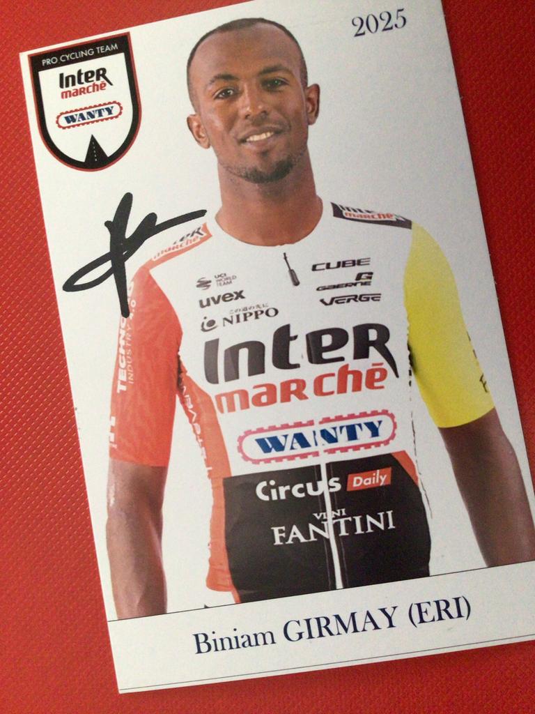 Wielerkaart 2025 team wanty biniam girmay signe, Verzenden, Zo goed als nieuw