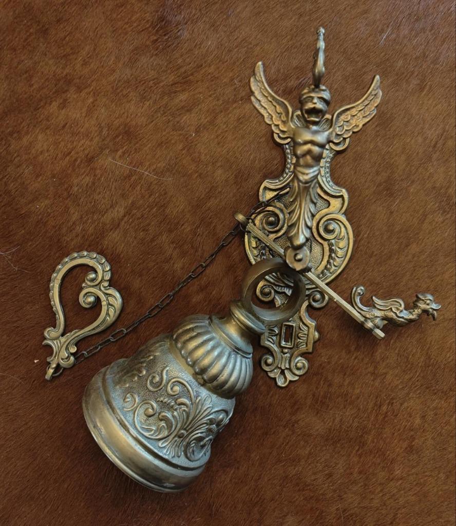 Antieke deurbel, in goede staat., Antiek en Kunst, Ophalen, Koper