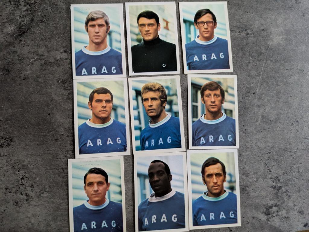 GENT AA VOETBAL 1970/1971 9X kaarten prenten, Verzenden