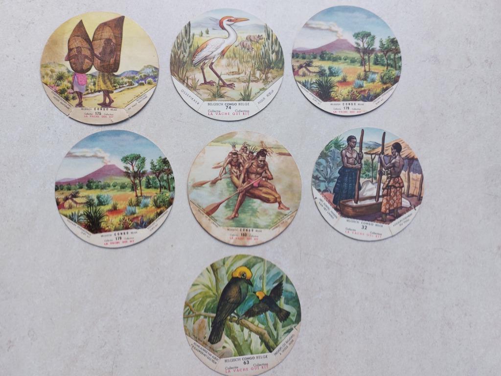 7 zeer oude chromo's van La Vache qui rit, Verzenden