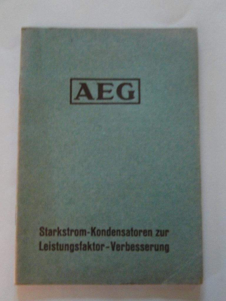 Brochure AEG Starkstrom-Kondensatoren -1936, Verzenden, Overige typen