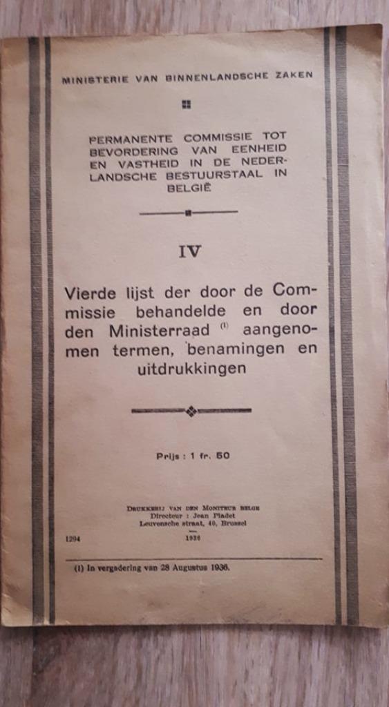 Zeer oude Bedrijfshistorie v.d post UIT 1936, Ophalen of Verzenden