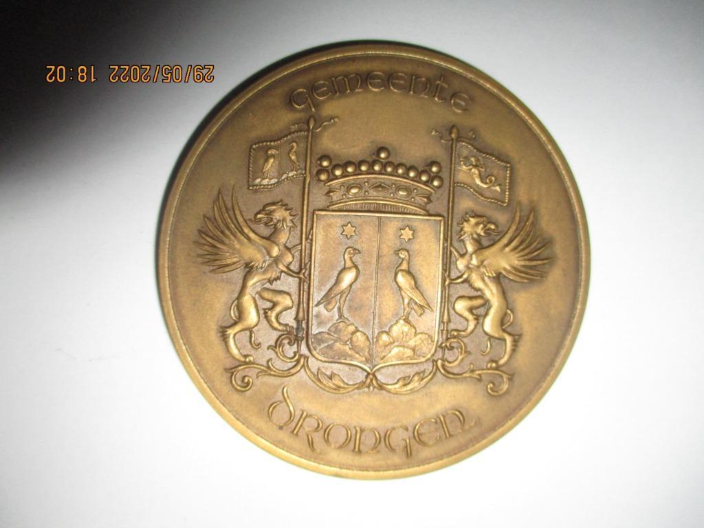 Bronzen medaille gemeente Drongen. Fonson & Cie., Verzamelen, Ophalen, Zo goed als nieuw