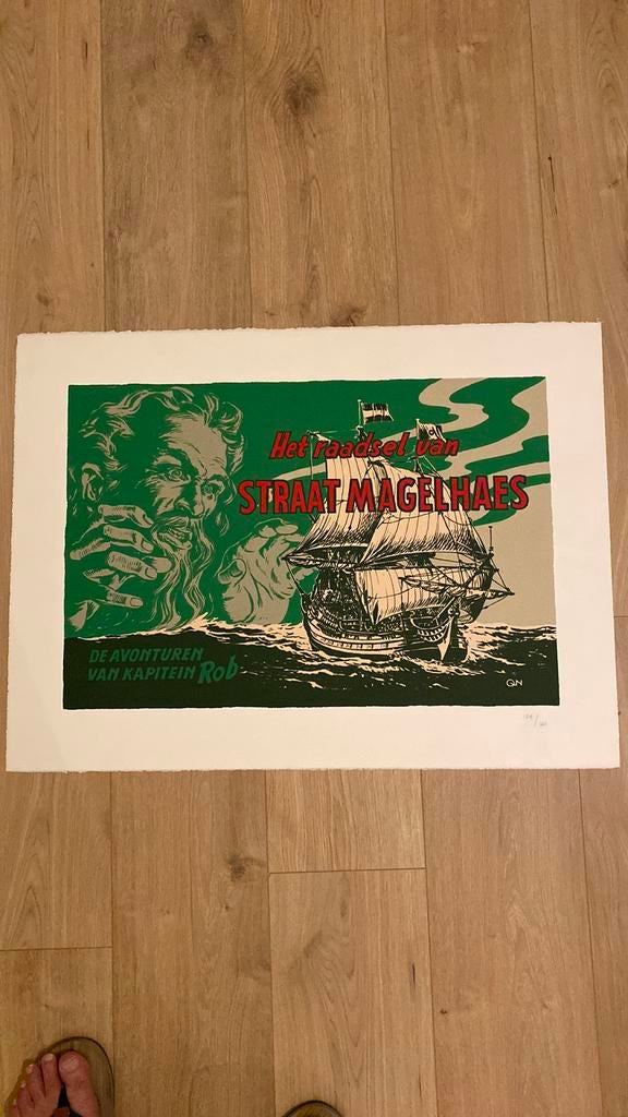 Zeefdruk kapitein Rob van Peter Kuhn 1995, Ophalen of Verzenden, Nieuw